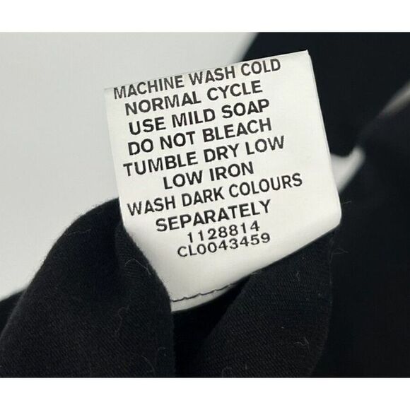 eShakti Dress Size Small Womens Black Ruched Round Neck Sheath Cotton Stretch - Picture 8 of 8